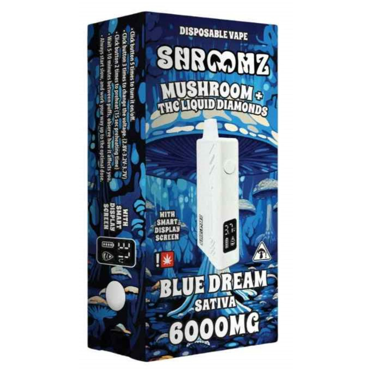 Shroomz THC Liquid Diamond Mushroom Disposable – 6G Blue Dream Sativa