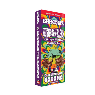 Shroomz Mushroom Blend THC Liquid Diamond Chocolate Bar Dark