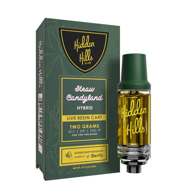 Hidden Hills 2G Live Resin Cartridges Fire Fire Blend - Straw Candyland | Hybrid