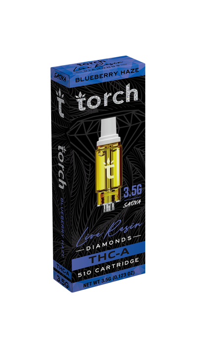 Torch BlueBrerry Haze THC-A Live Resin Diamonds 510 Cartridge 3.5G SATIVA