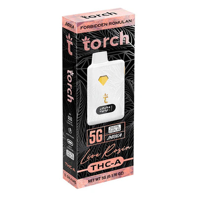 Live Rosin FORBIDDEN ROMULAN INDICA Torch THC-A Disposable Vape 5g