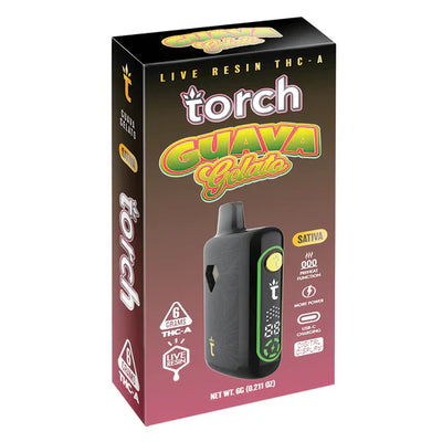 Torch Pulse Live Resin THC-A 6G Disposable Vape Guava Gelato Sativa
