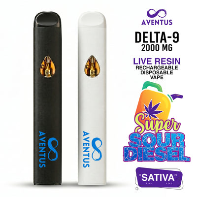 Disposable Vape 2G Delta 9 Super Sour Diesel Sativa