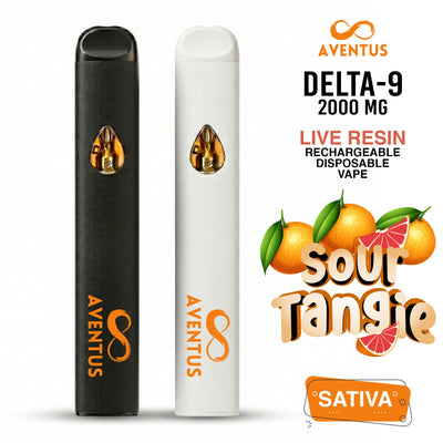 Disposable Vape 2G Delta 9 Sour Tangie Sativa
