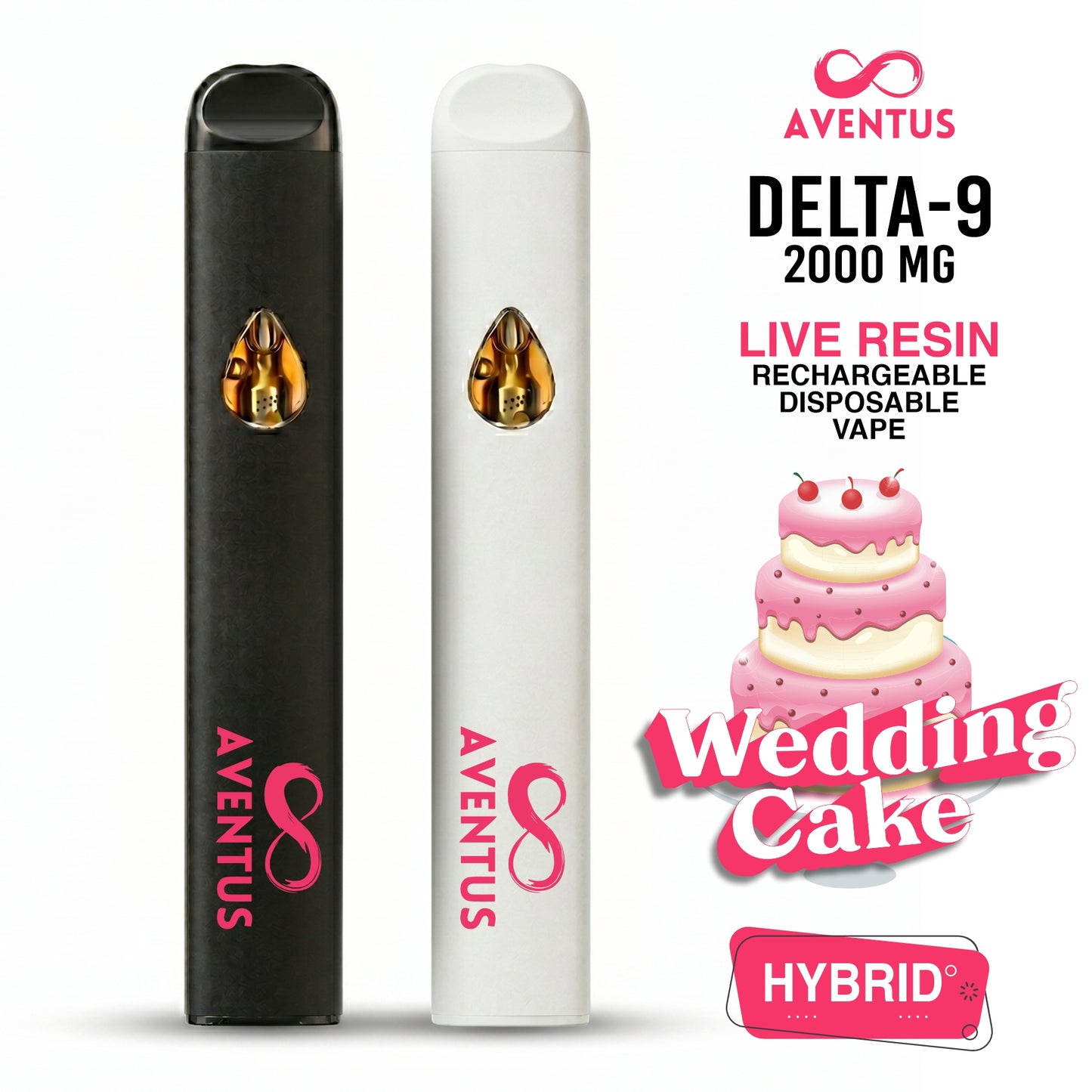 Disposable Vape 2G Delta 9 Wedding Cake Hybrid