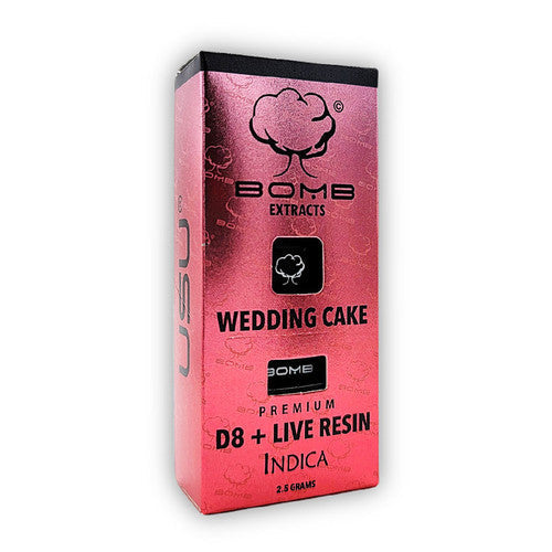 BOMB EXTRACTS (D8 + LIVE RESIN) DISPOSABLE VAPE WEDDING CAKE