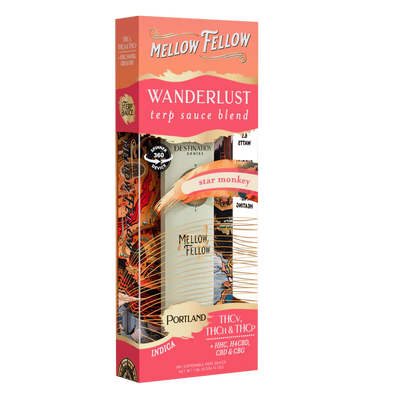 Mellow Fellow Wanderlust Blend - Terp Sauce 1ml Disposable Spinner Vape - Star Monkey (Indica)