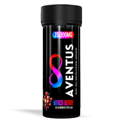 Aventus Exotic Blend Gummies – Mixed Berry (15000mg, 30ct Jar)