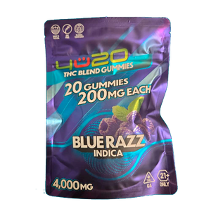 4U20 THC Blend Gummies – Blue Razz Indica | 200mg Each, 20ct