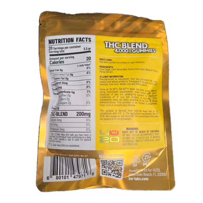 4U20 THC Blend Gummies – Passion Fruit Hybrid | 200mg Each, 20ct