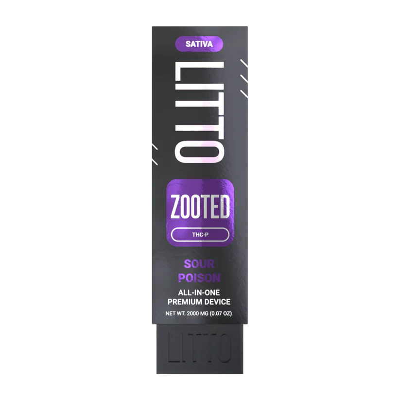 LITTO All in One Device ZOOTED - Sativa - THC-P - Sour Poison - 2G