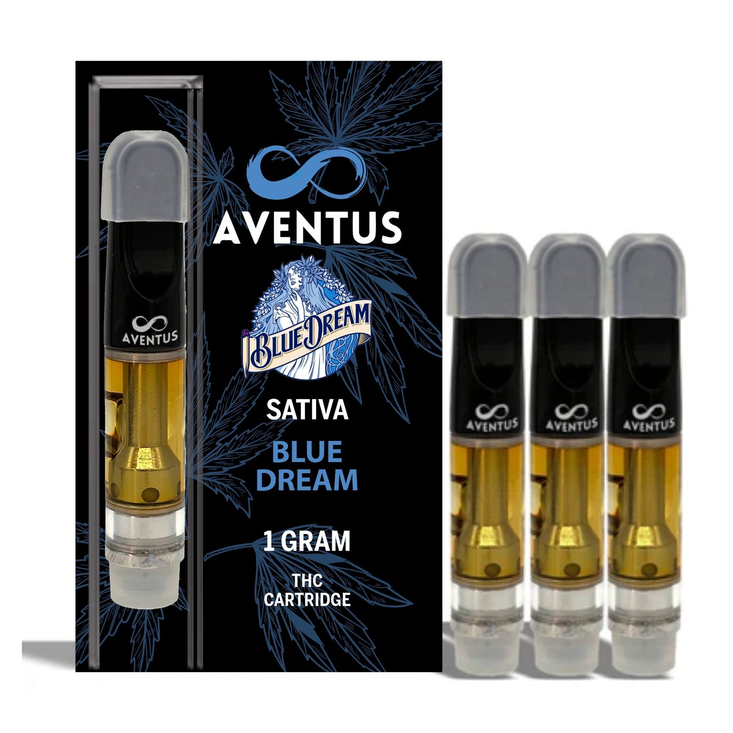 THC BLUE DREAM SATIVA Full Spectrum 510 Thread Vape Cartridge 1000mg 1 gram