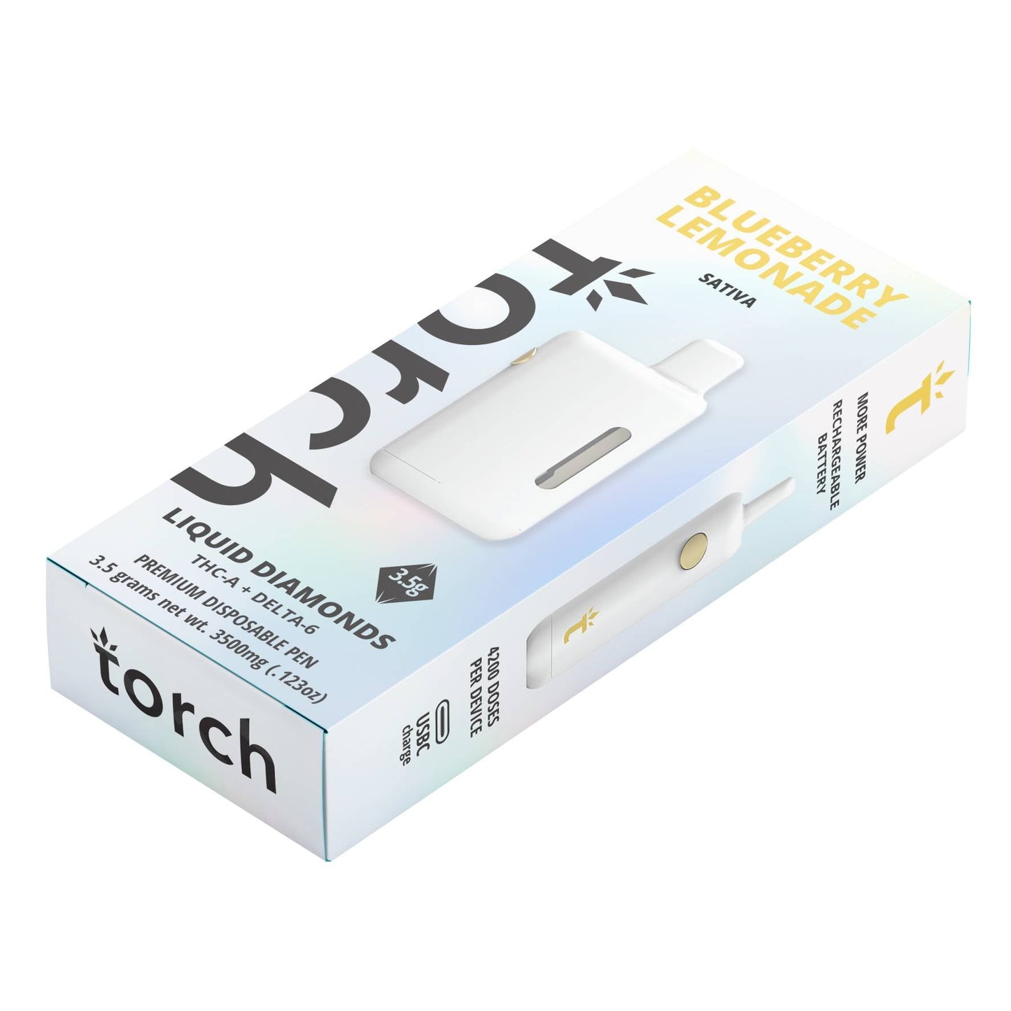Torch Liquid Diamonds blend Disposables 3.5g -  Blueberry Lemonade (Sativa)