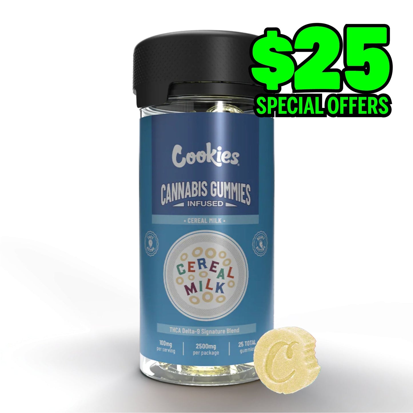 Cookies THCA Delta 9 Signature Blend Gummies 2500MG - Cereal Milk