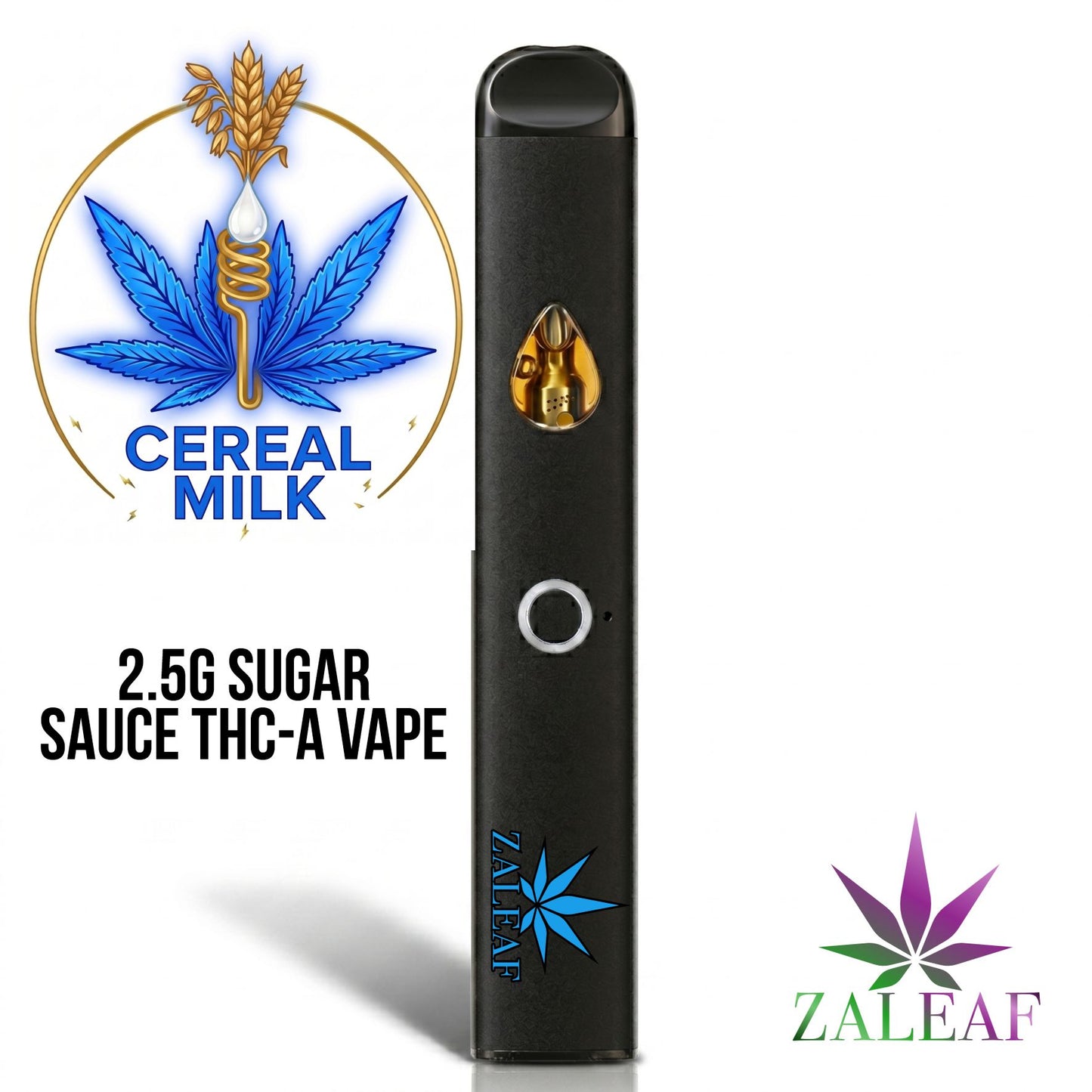 ZALEAF 2.5G SUGAR SAUCE THCA VAPE - CEREAL MILK (Hybrid)