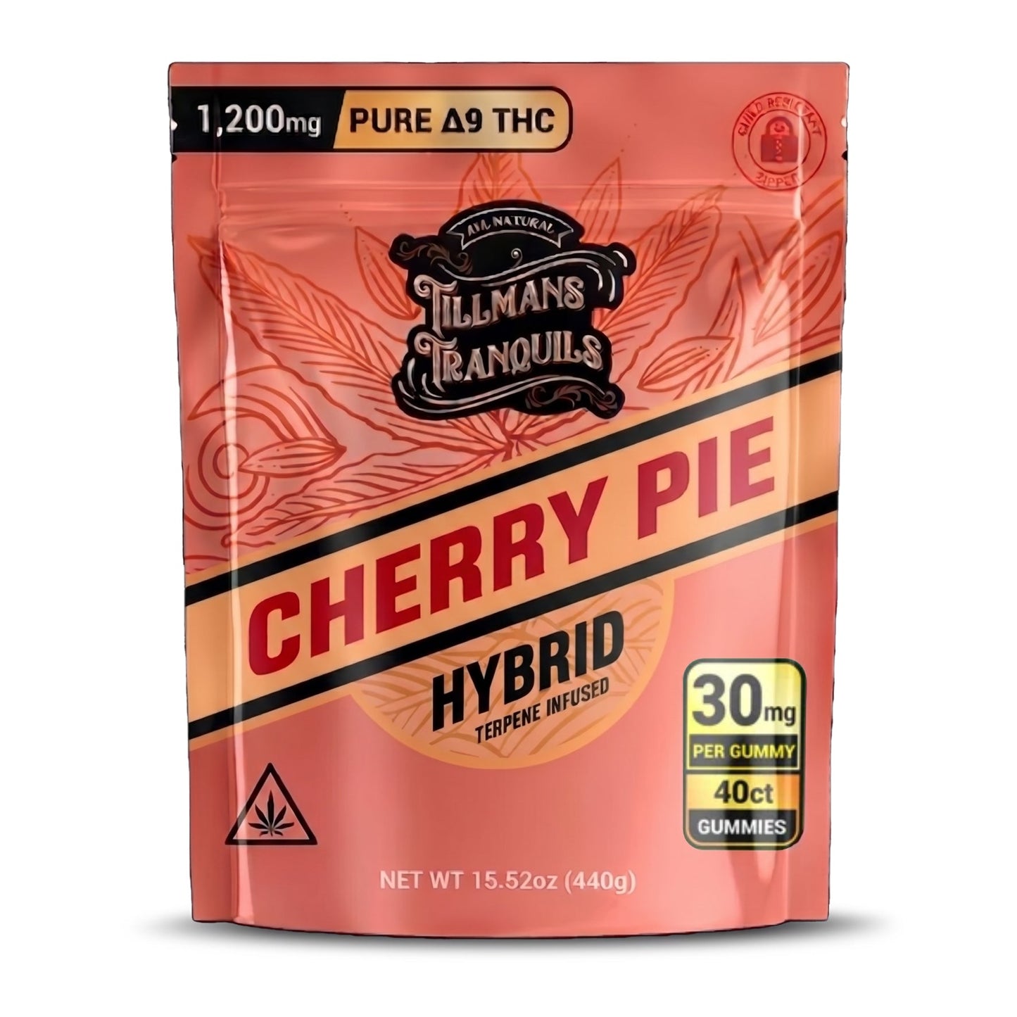Tillmans Tranquils Delta 9 THC Gummies 1200mg  Cherry Pie - Hybrid