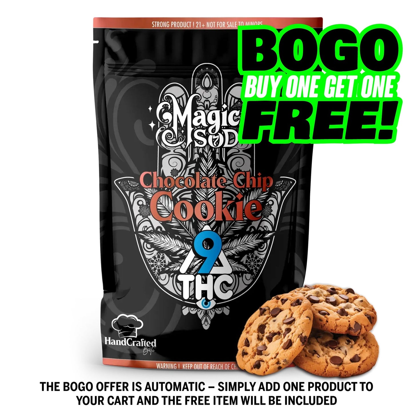 MAGICSOD Chocolate Chip Cookie Delta 9 THC 100mg