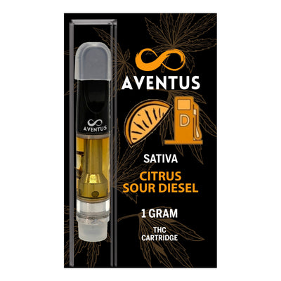 THC CITRUS SOUR DIESEL Full Spectrum 510 Thread Vape Cartridge 1000mg 1 gram