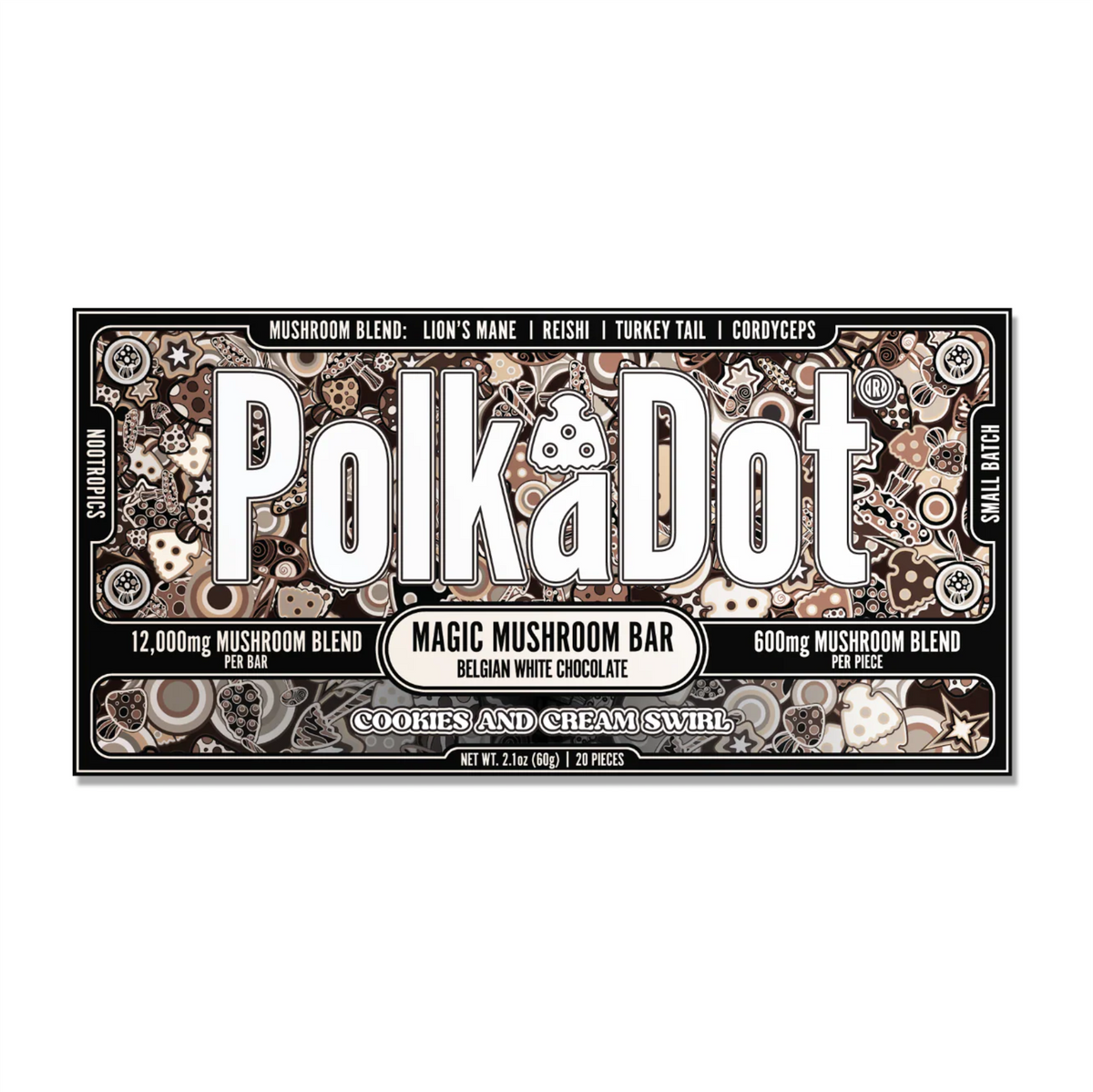 PolkaDot Magic Mushroom Chocolate Bar