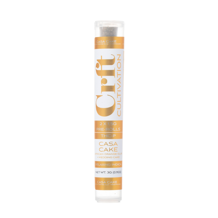 CRFT Cultivation THCP Prerolls – 2 x 1.5g (3g Total) - Casa Cake (Indica)