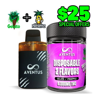 Dual Chamber Disposable Vape 6G. Delta 9 - GELATO - PINAPPLE