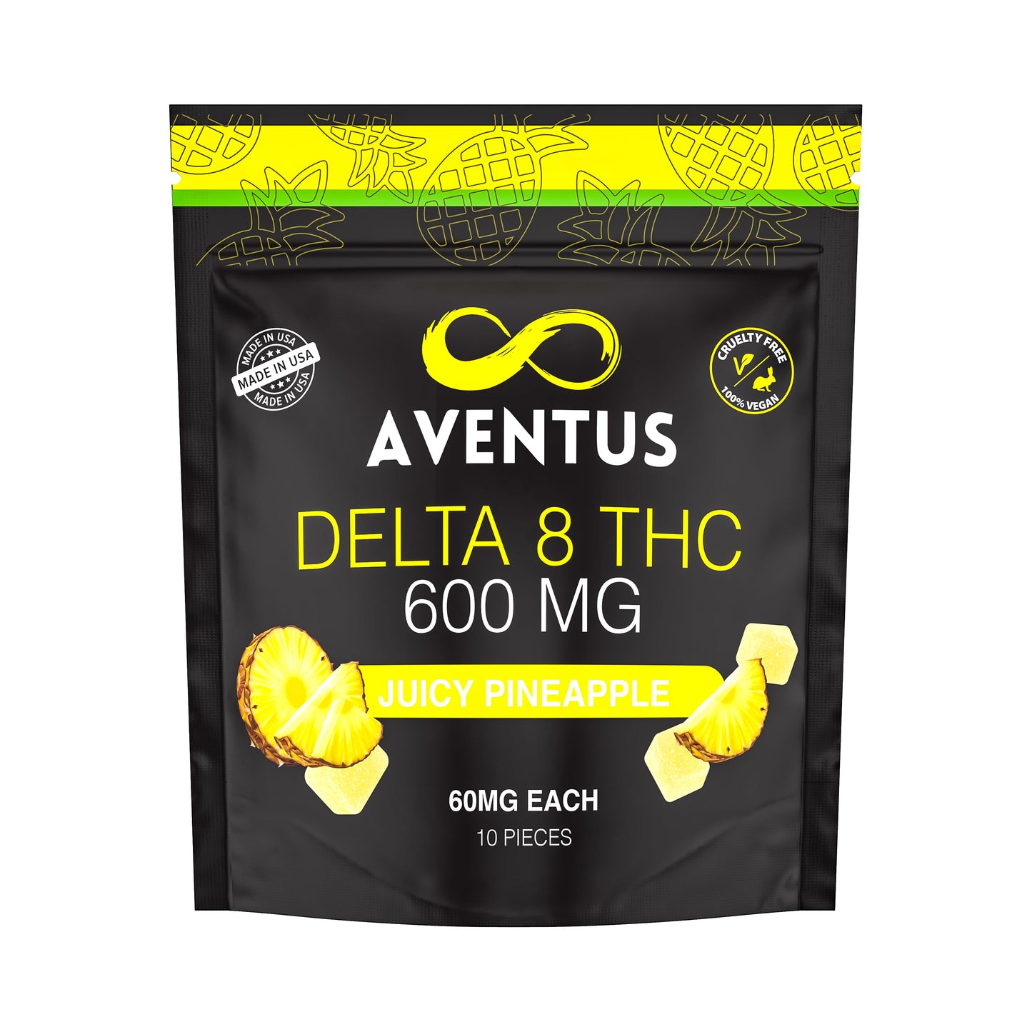DELTA 8 THC INFUSED GUMMIE JUICY PINEAPPLE 600mg