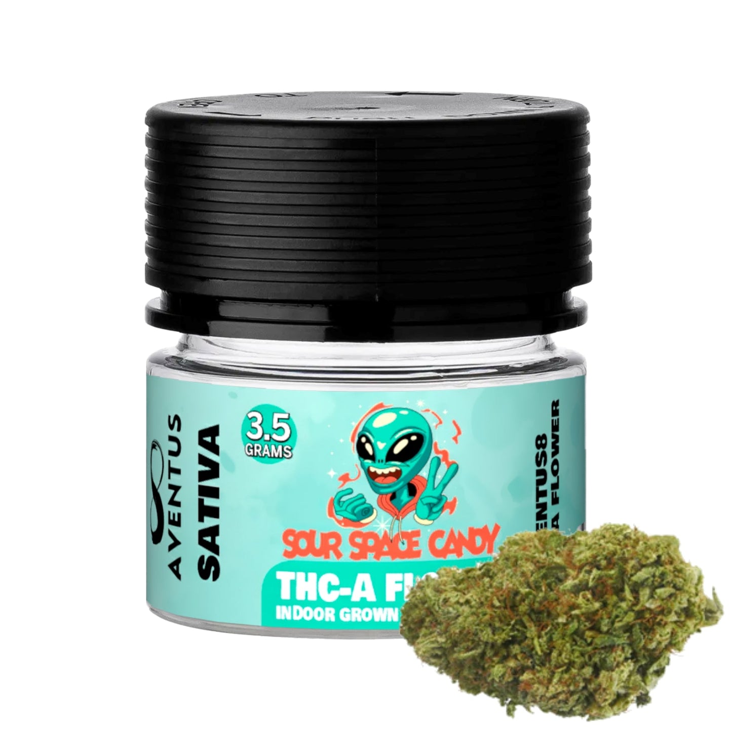 AVENTUS8 THC-A Flower Sour Space Candy 3.5g - Hybrid