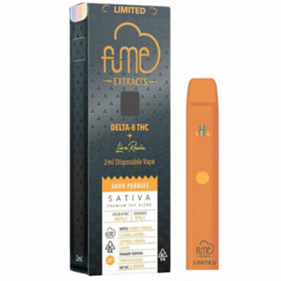 Fume Extracts Limited Delta 8 Live Resin Disposable 2G - Sour Pebbles (Sativa)