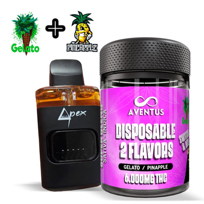 Dual Chamber Disposable Vape 6G. Delta 9 - GELATO - PINAPPLE
