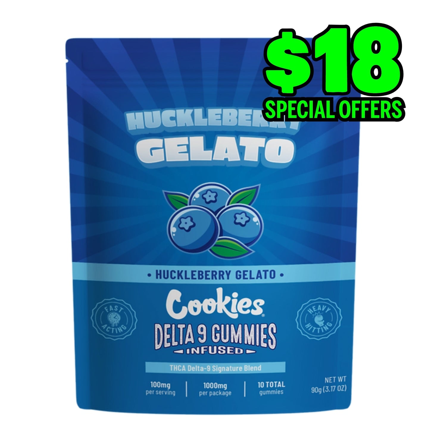 Cookies THCA Delta 9 Signature Blend Gummies 1000MG - huckleberry gelato