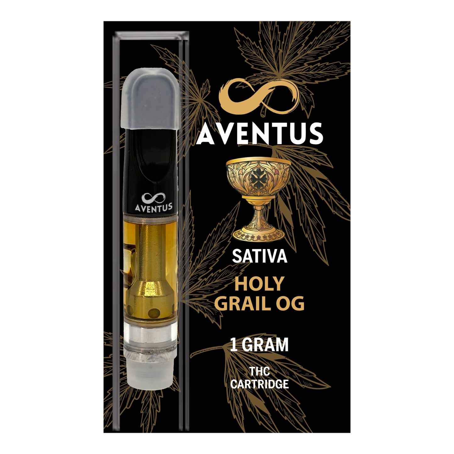 THC HOLY GRAIL OG Full Spectrum 510 Thread Vape Cartridge 1000mg 1 gram