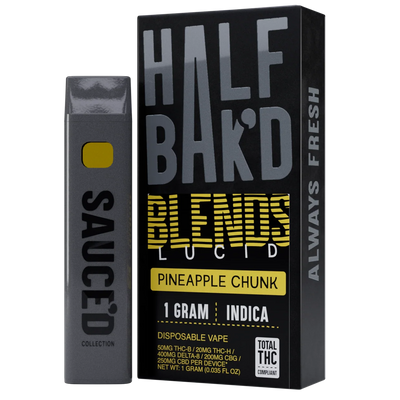 HALFBAK’D BLENDS LUCID – Pineapple Chunk (Indica)