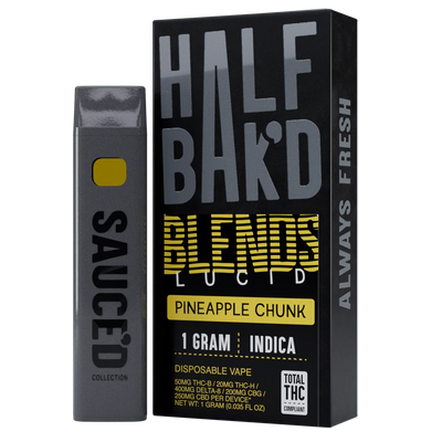 HALFBAK’D BLENDS LUCID – Pineapple Chunk (Indica)