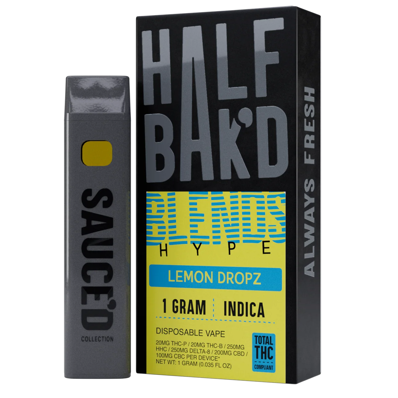 HALFBAK’D BLENDS HYPE – Lemon Dropz (Indica)