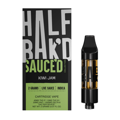 HALF BAK’D  2G  Sauce Cartridge -  Kiwi Jam - Indica