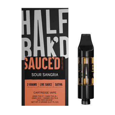 HALF BAKD  2G Sauce  Cartridge - Sour Sangria - Sativa