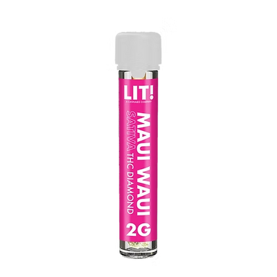 LIT THC Diamond 2g Pre-Rolls Tubes - Maui Waui - Sativa