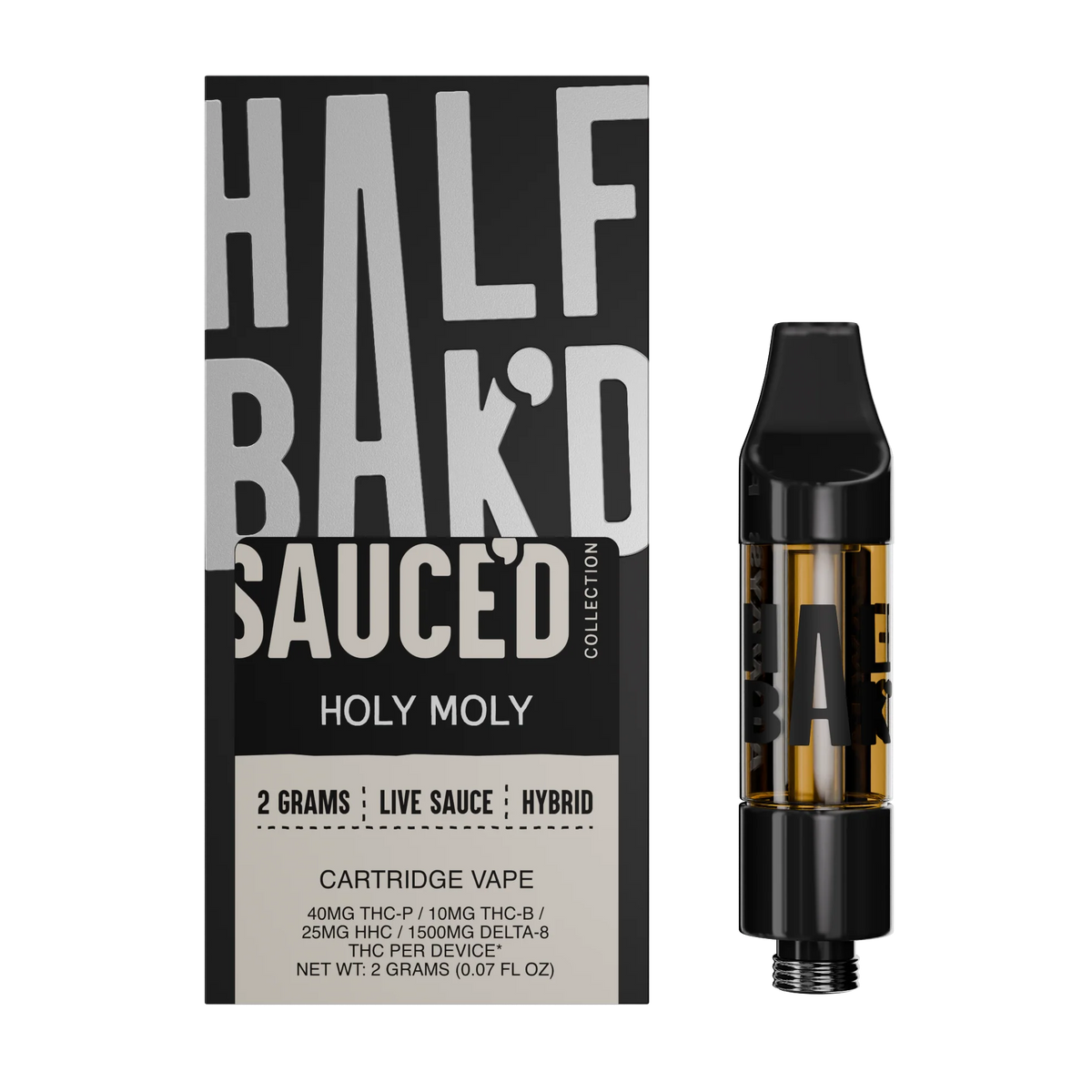 HALF BAKD 2G Sauce Cartridge - Holy Moly - Hybrid