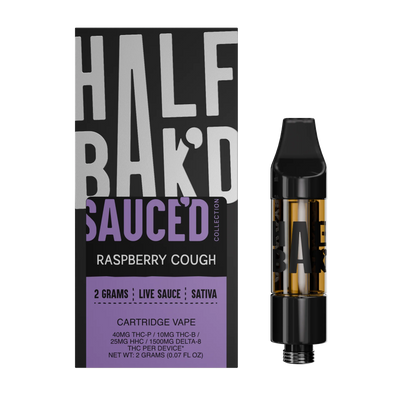 HALF BAKD Sauce 2G Indica Cartridge - Raspberry Cough - Sativa