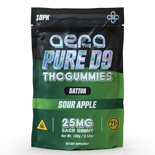 AERA -2,500MG - D9 THC GUMMIES -10CT