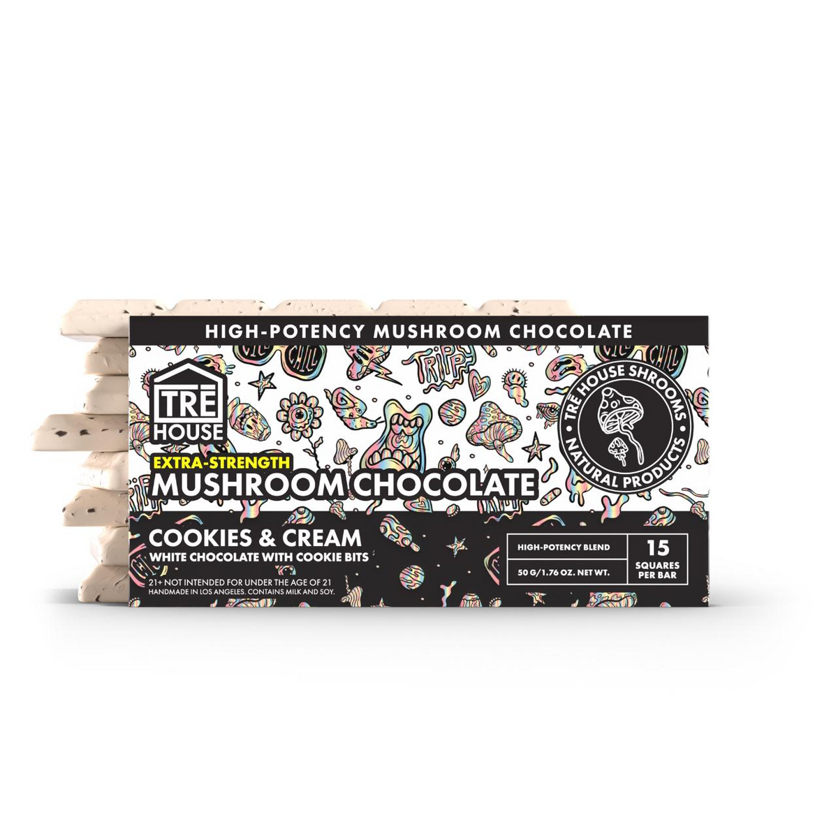 TRĒ House Extra Strength Magic Mushroom Blend Chocolate Bar