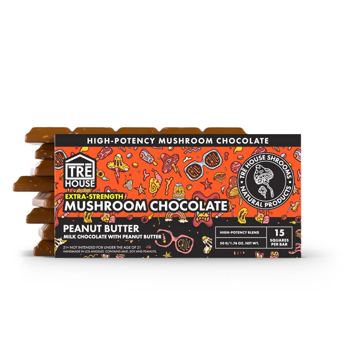 TRĒ House Extra Strength Magic Mushroom Blend Chocolate Bar