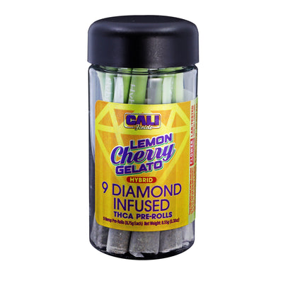 Cali Fields — Lemon Cherry Gelato Diamond Infused THCA Pre-Rolls (Hybrid)