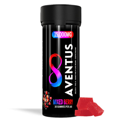 Aventus Exotic Blend Gummies – Mixed Berry (15000mg, 30ct Jar)