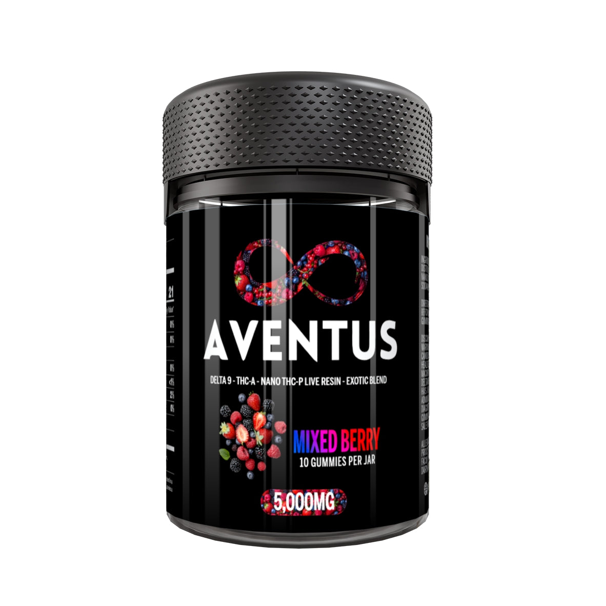 Aventus Exotic Blend Gummies – Mixed Berry (5000mg, 10ct Jar)