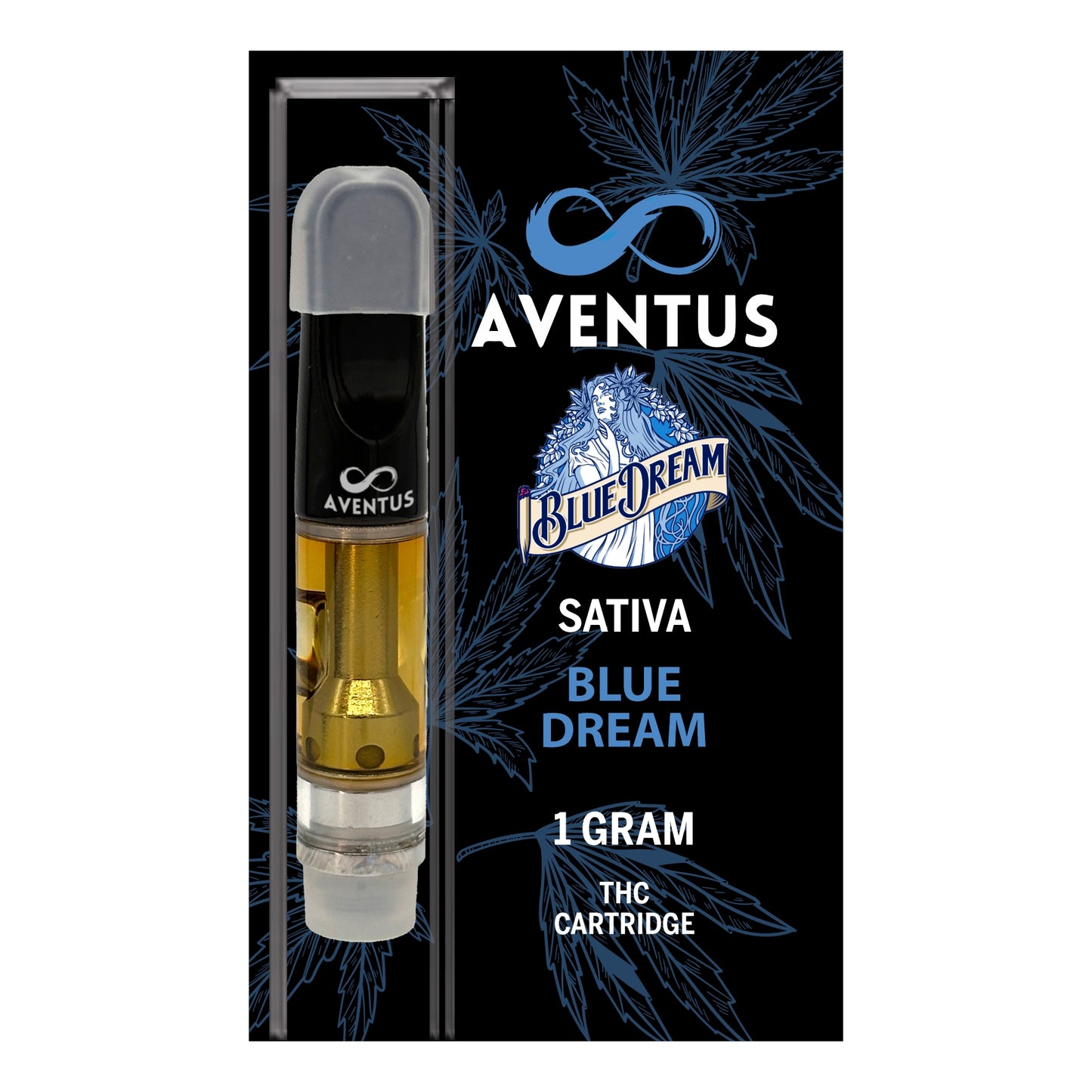 THC BLUE DREAM SATIVA Full Spectrum 510 Thread Vape Cartridge 1000mg 1 gram