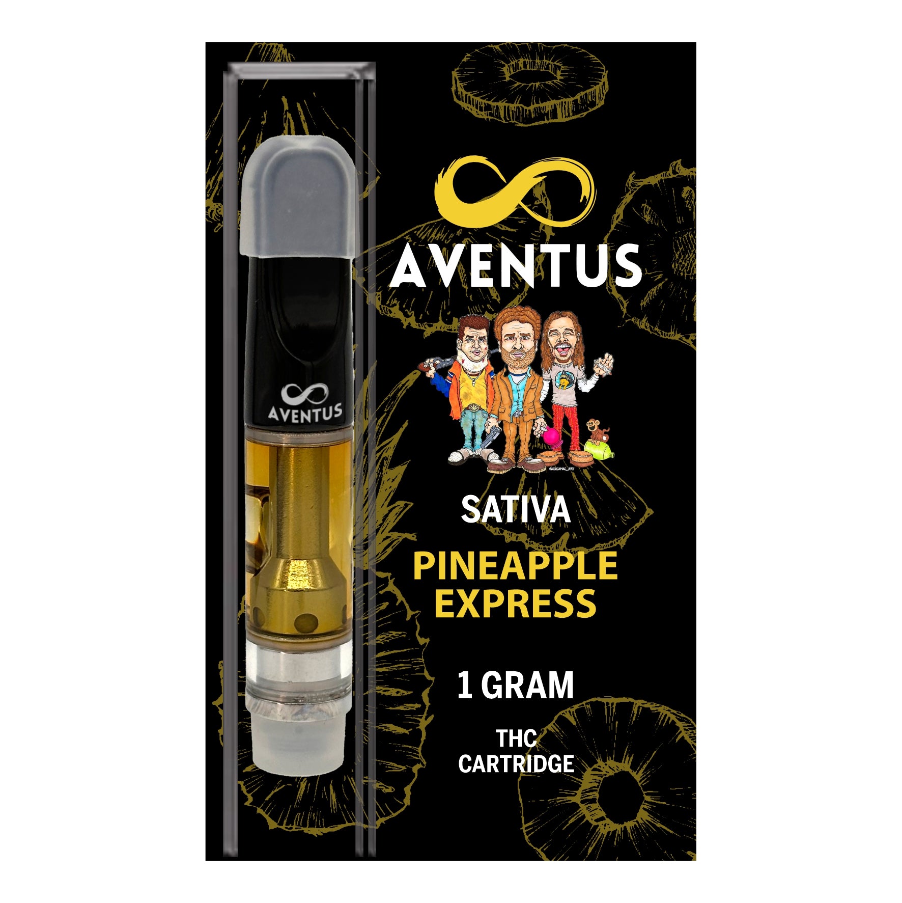 THC PINEAPPLE EXPRESS SATIVA Full Spectrum 510 Thread Vape Cartridge 1 ...