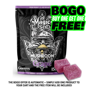 MAGICSOD Mushroom Grape Gummies 1500mg