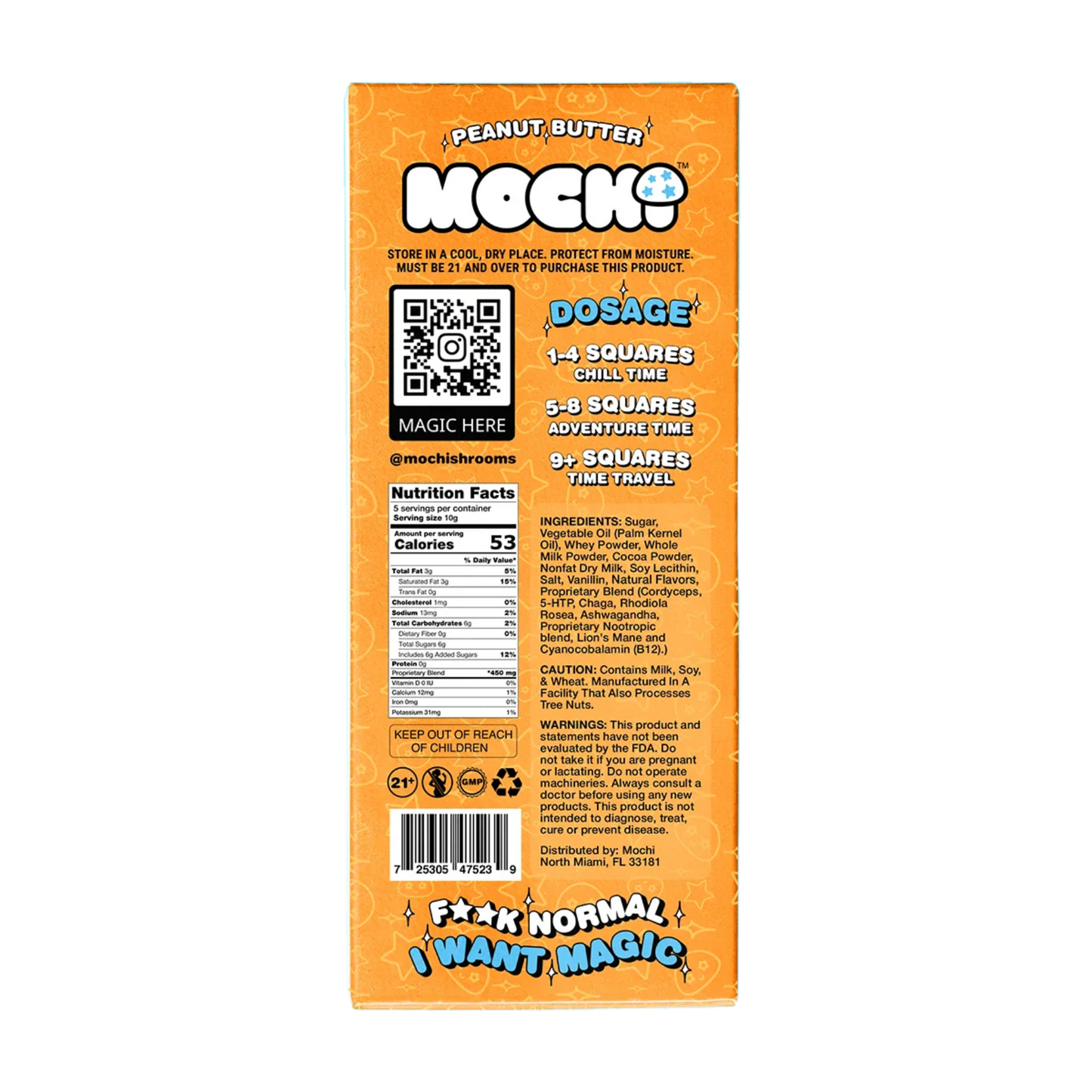 MOCHI MUSHROOMS CHOCOLATE PEANUT BUTTER