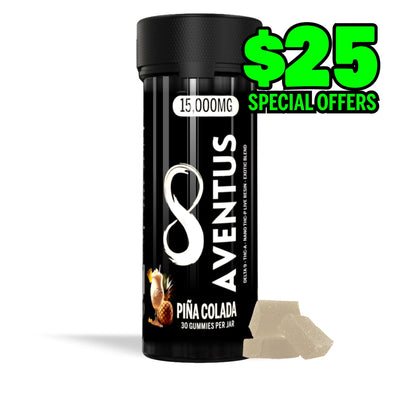 Aventus8 Exotic Blend Gummies – Piña Colada (15000mg, 30ct Jar)